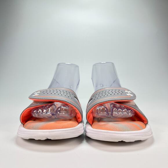 Under Armour Ignite Edge VIII Slide Orange Sandals 1287312-102 Women's Size 6 - Picture 3 of 10